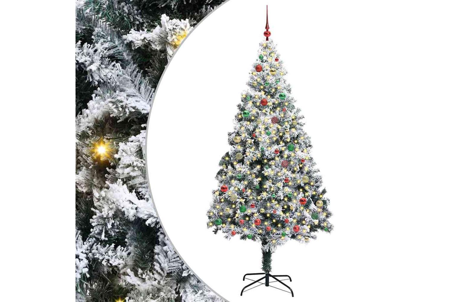 Vidaxl Artificial Christmas Tree With 300 Leds With Stand Green 210 Cm