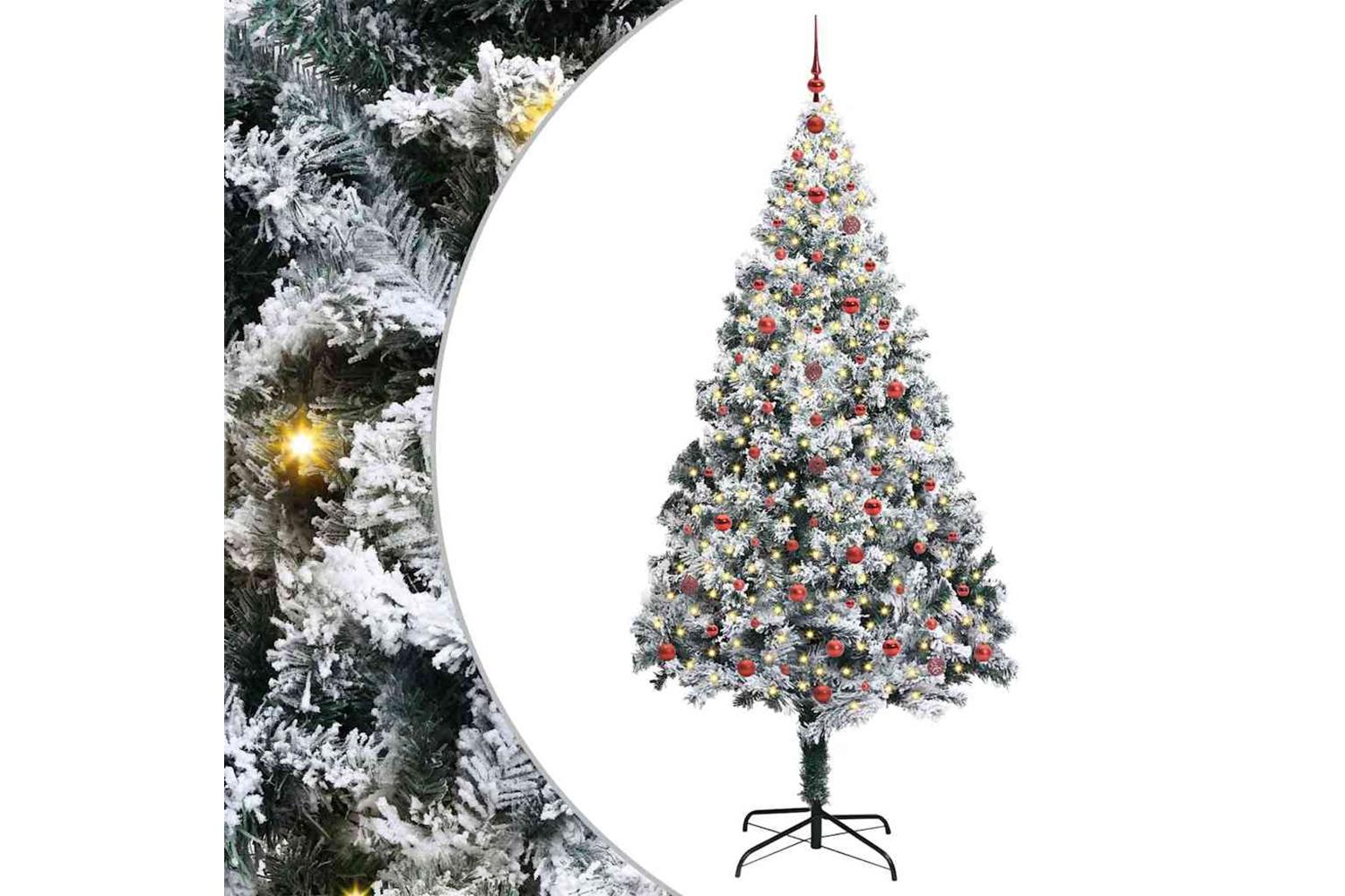Vidaxl Artificial Christmas Tree With 300 Leds With Stand Green 240 Cm