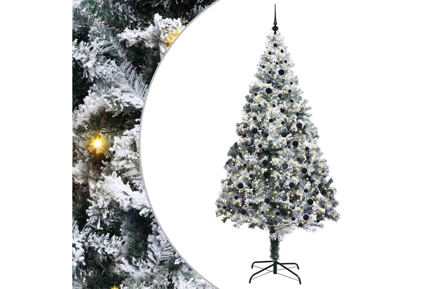 Vidaxl Artificial Christmas Tree With 300 Leds With Stand Green 240 Cm