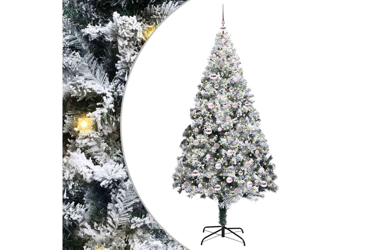 Vidaxl Artificial Christmas Tree With 300 Leds With Stand Green 240 Cm
