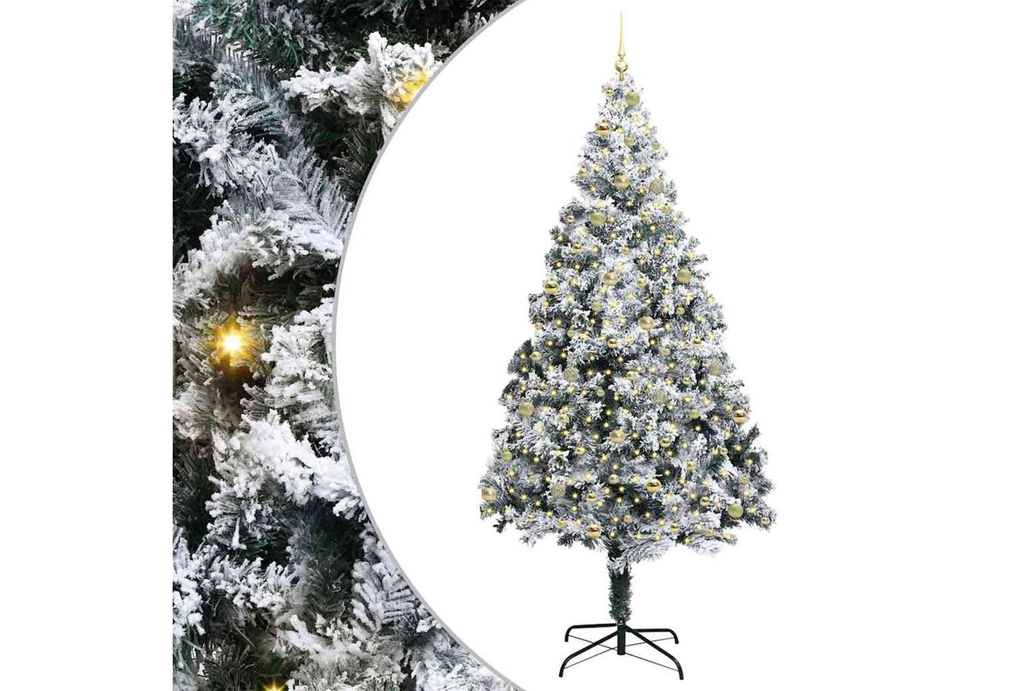 Vidaxl Artificial Christmas Tree With 300 Leds With Stand Green 240 Cm