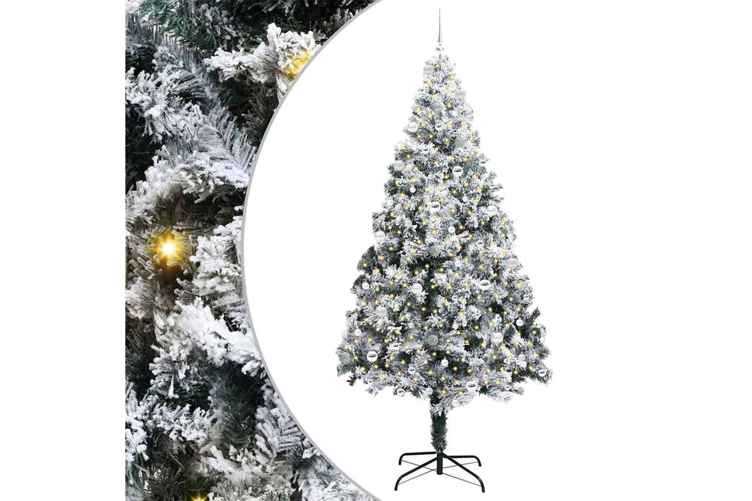 Vidaxl Artificial Christmas Tree With 300 Leds With Stand Green 240 Cm