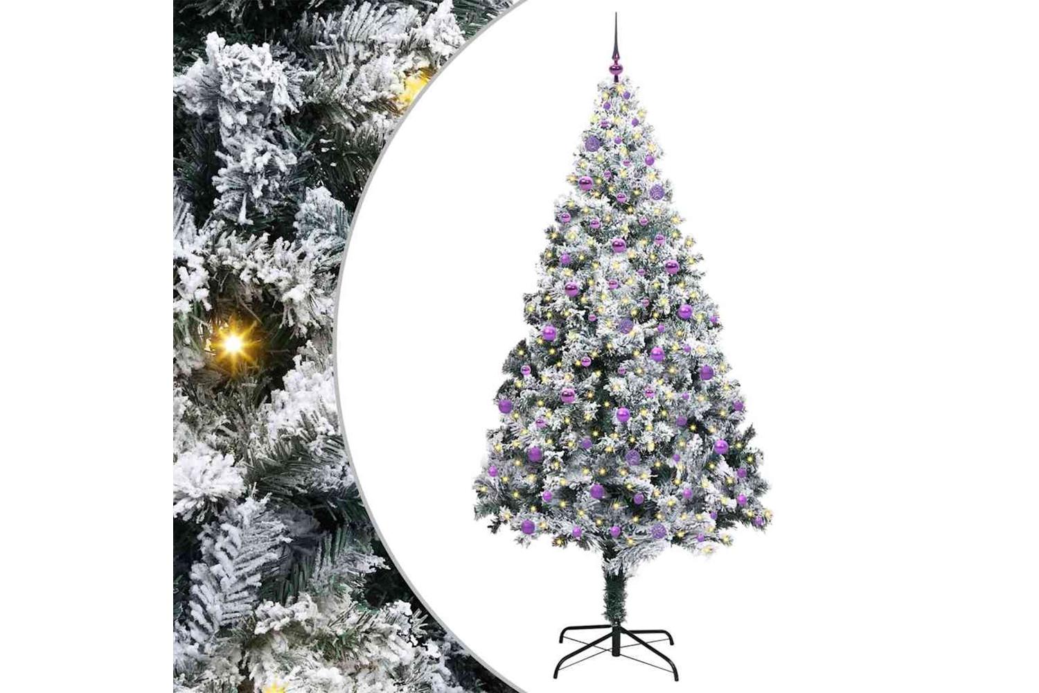 Vidaxl Artificial Christmas Tree With 300 Leds With Stand Green 240 Cm