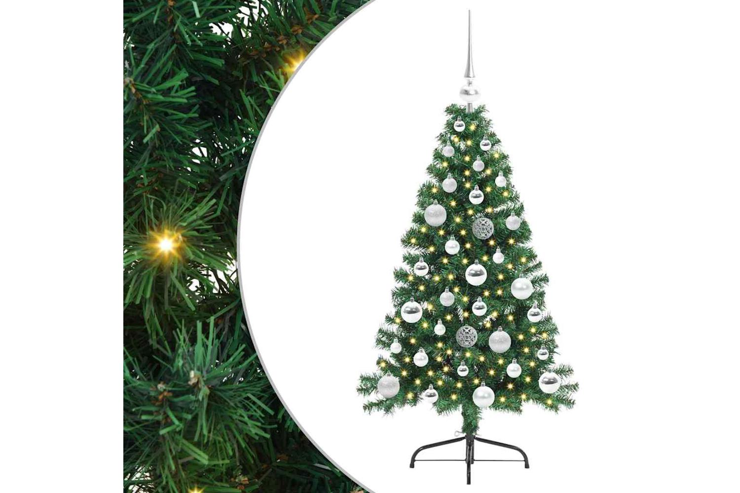 Vidaxl Artificial Pre-lit Christmas Tree Green 120 Cm Pvc
