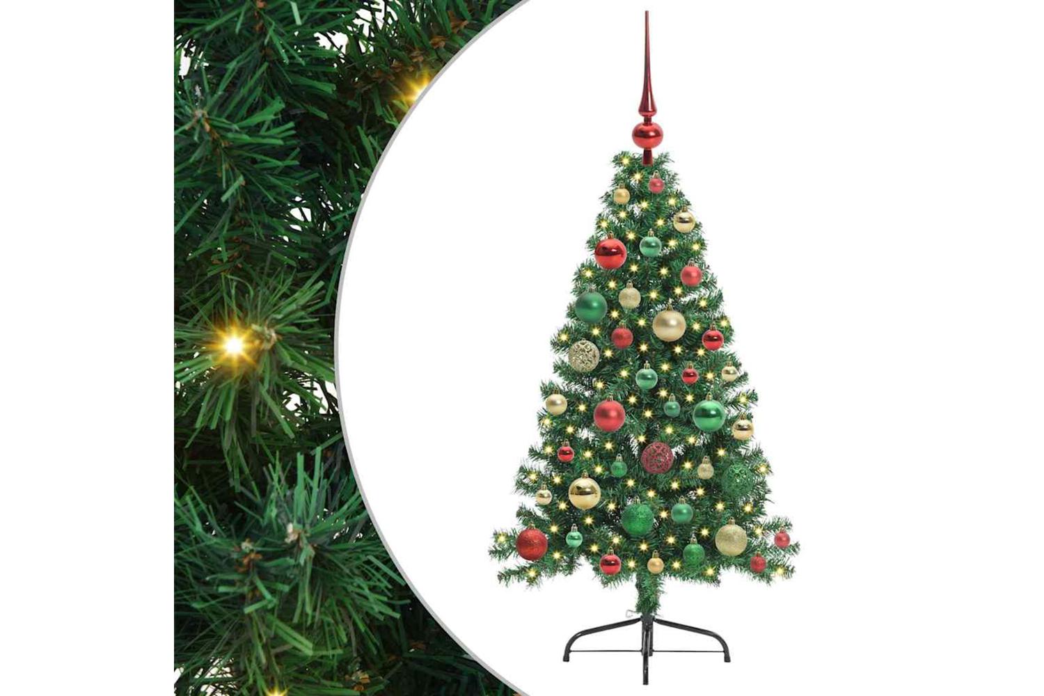 Vidaxl Artificial Pre-lit Christmas Tree Green 120 Cm Pvc
