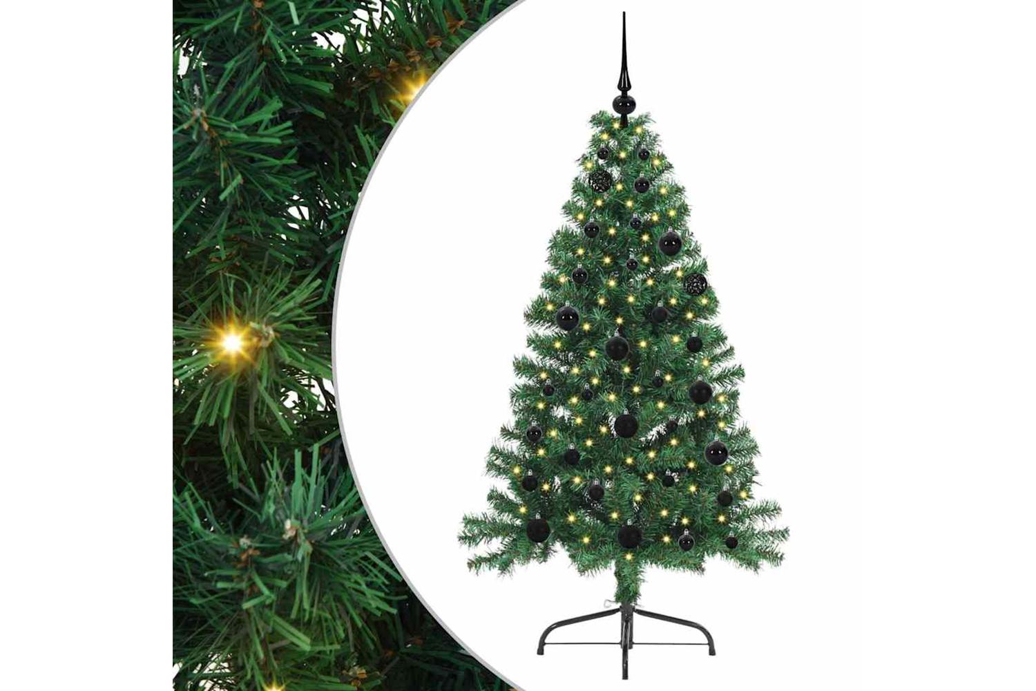 Vidaxl Artificial Pre-lit Christmas Tree Green 150 Cm Pvc