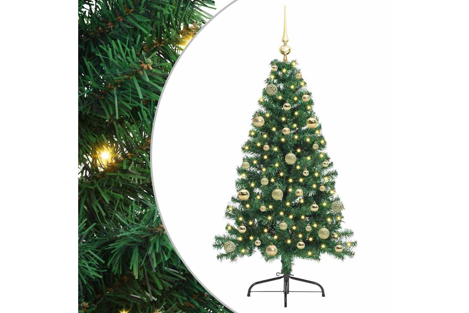 Vidaxl Artificial Pre-lit Christmas Tree Green 150 Cm Pvc