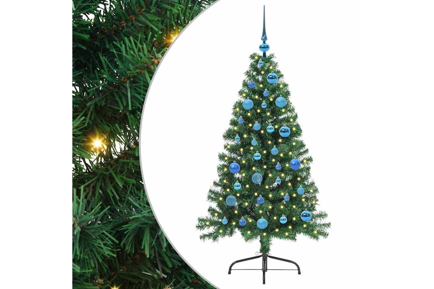 Vidaxl Artificial Pre-lit Christmas Tree Green 150 Cm Pvc