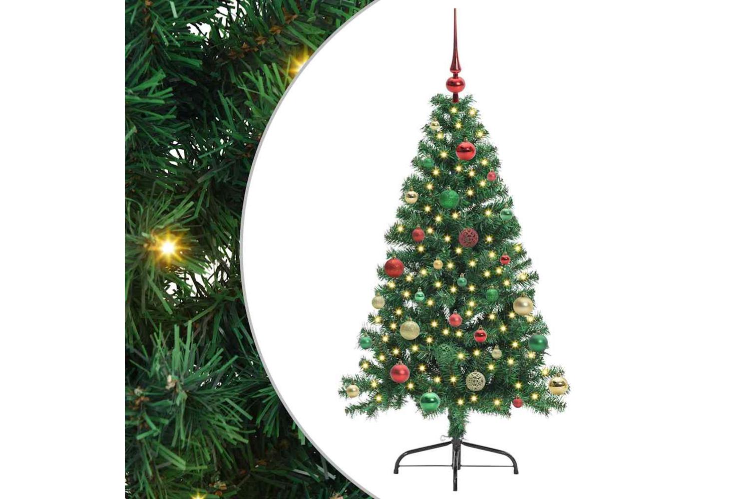 Vidaxl Artificial Pre-lit Christmas Tree Green 150 Cm Pvc