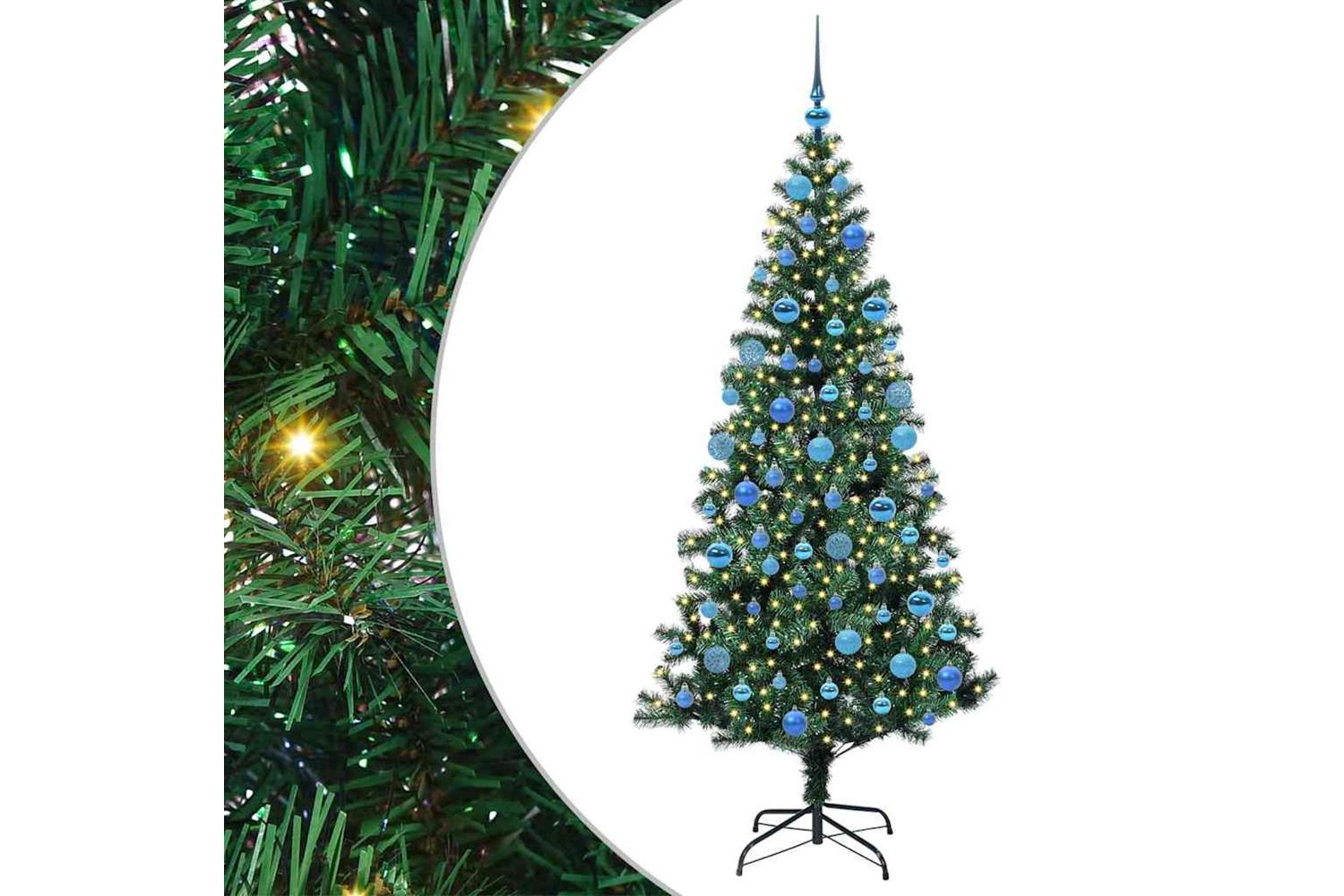 Vidaxl Artificial Pre-lit Christmas Tree Green 180 Cm Pvc