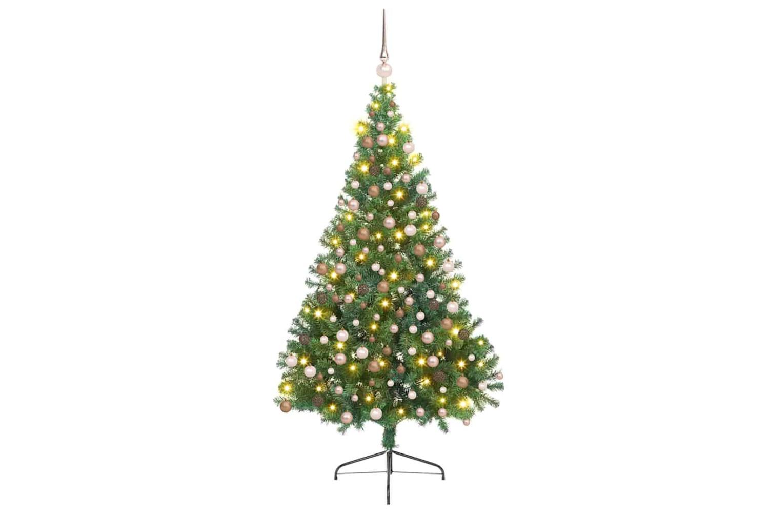 Vidaxl Artificial Pre-lit Christmas Tree Green 210 Cm Pvc