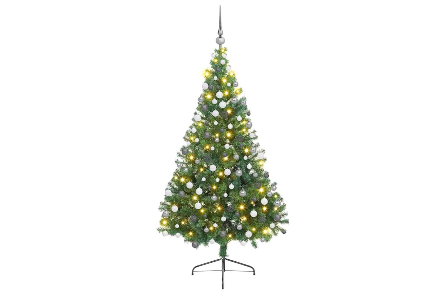 Vidaxl Artificial Pre-lit Christmas Tree Green 210 Cm Pvc
