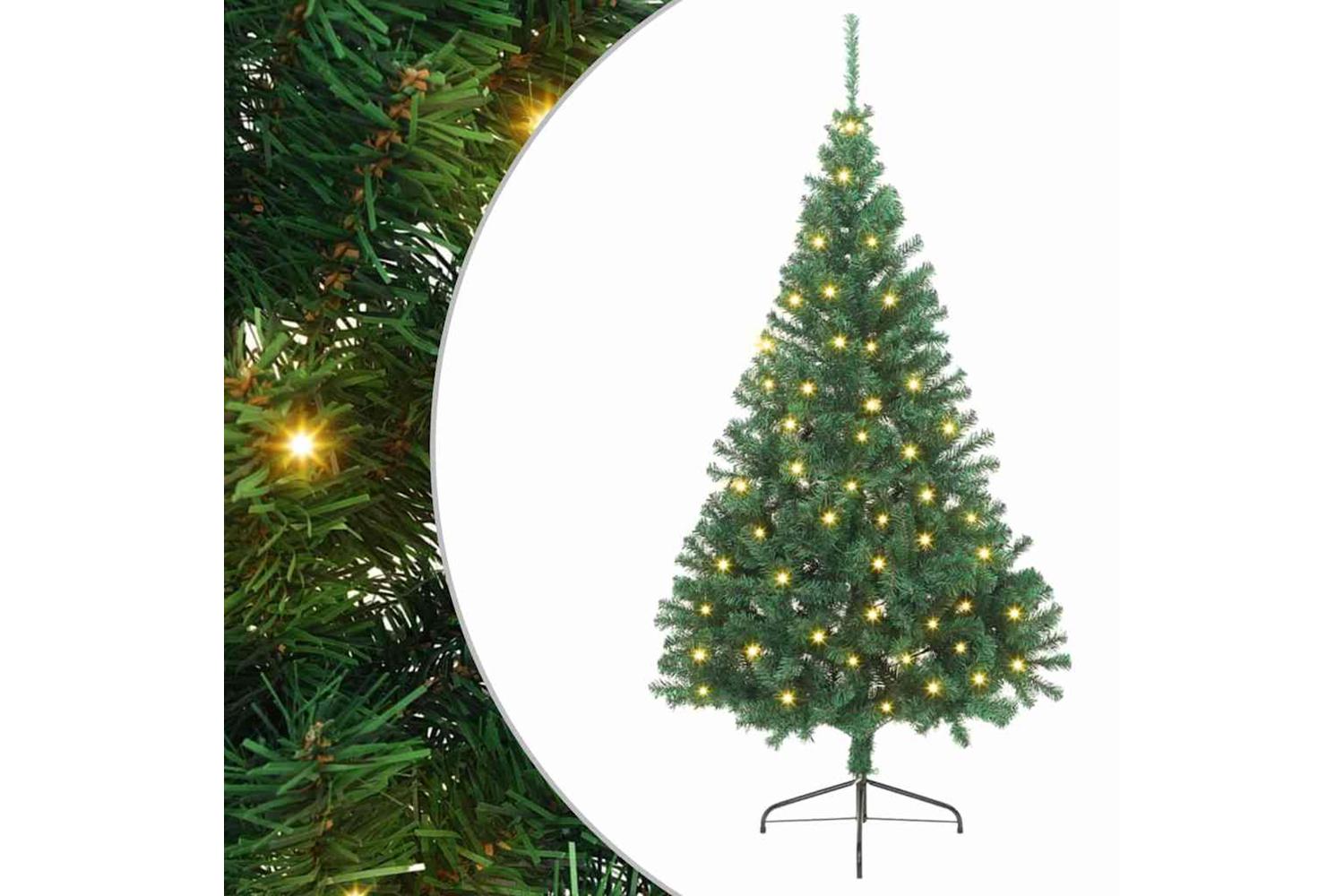 Vidaxl Artificial Pre-lit Christmas Tree Green 240 Cm Pvc