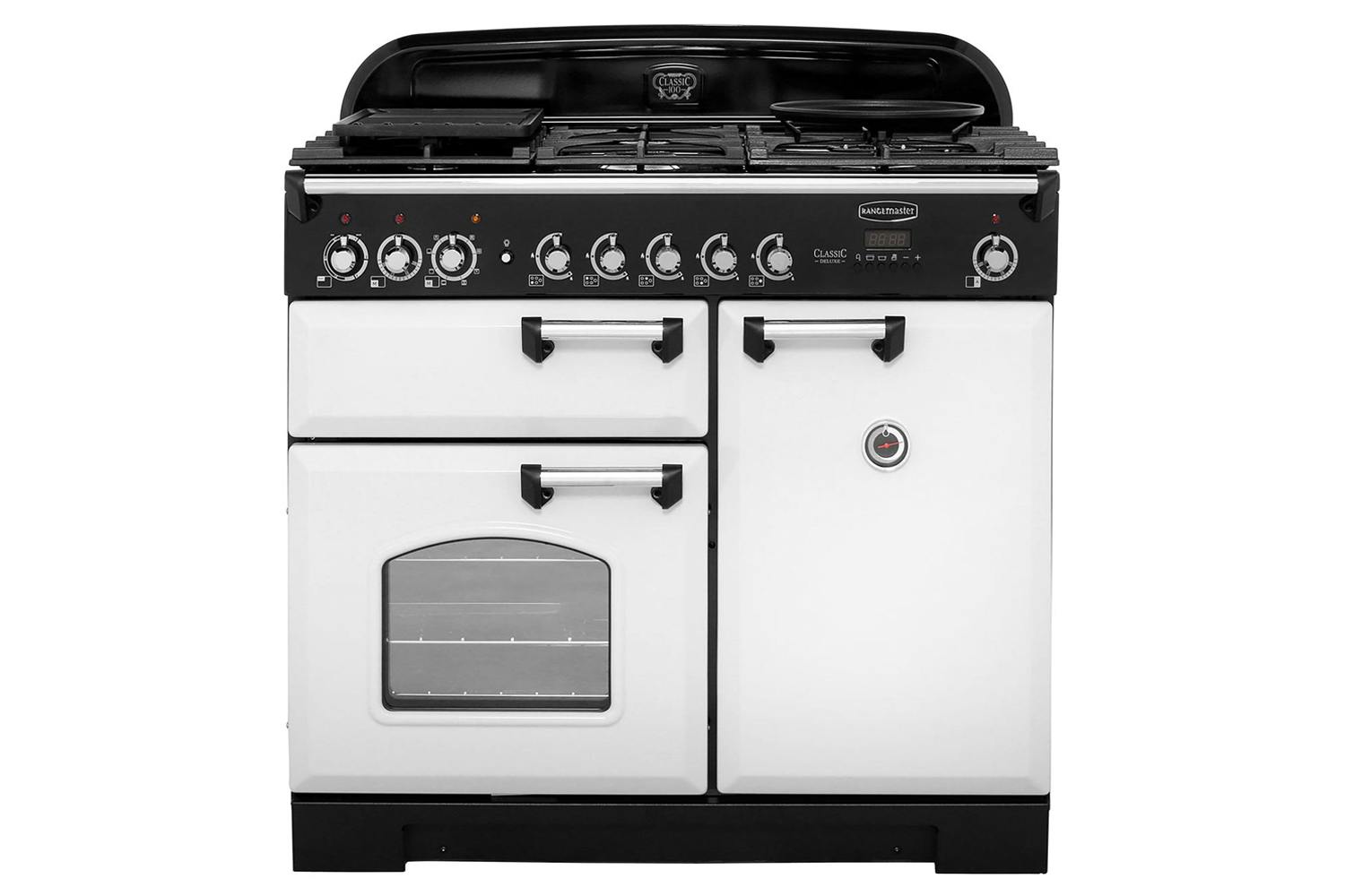 Rangemaster Classic Deluxe 100cm Dual Fuel Range Cooker | CDL100DFFRP/C | Royal Pearl