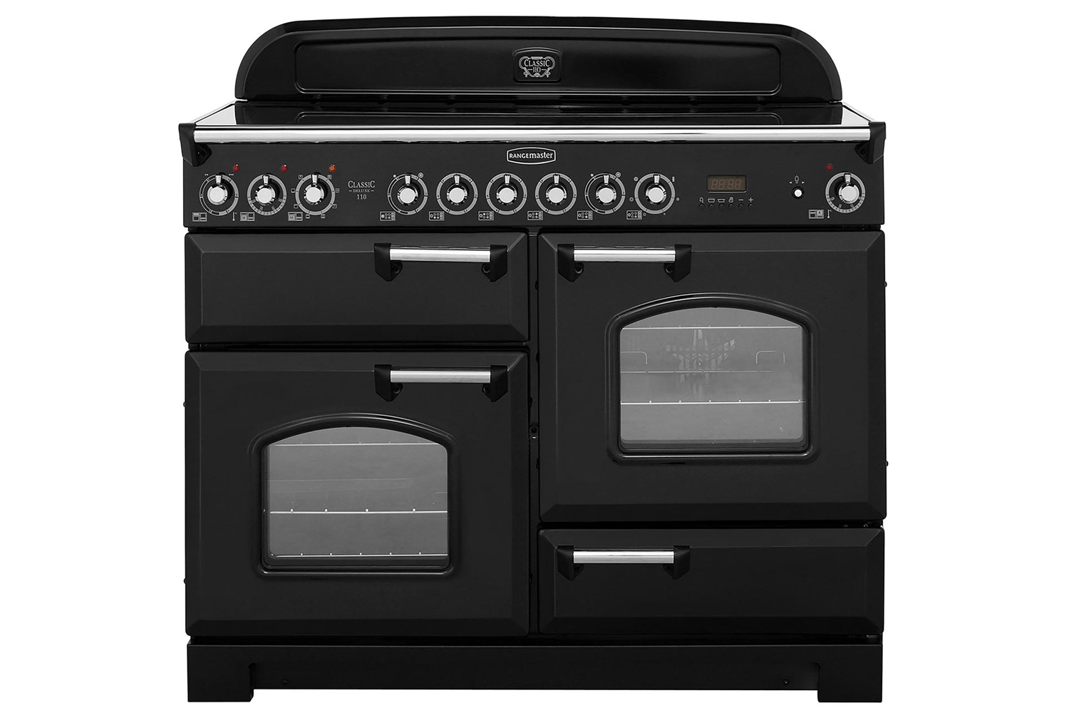 Rangemaster 110cm Classic Deluxe Range Cooker CDL110ECBL/C Black