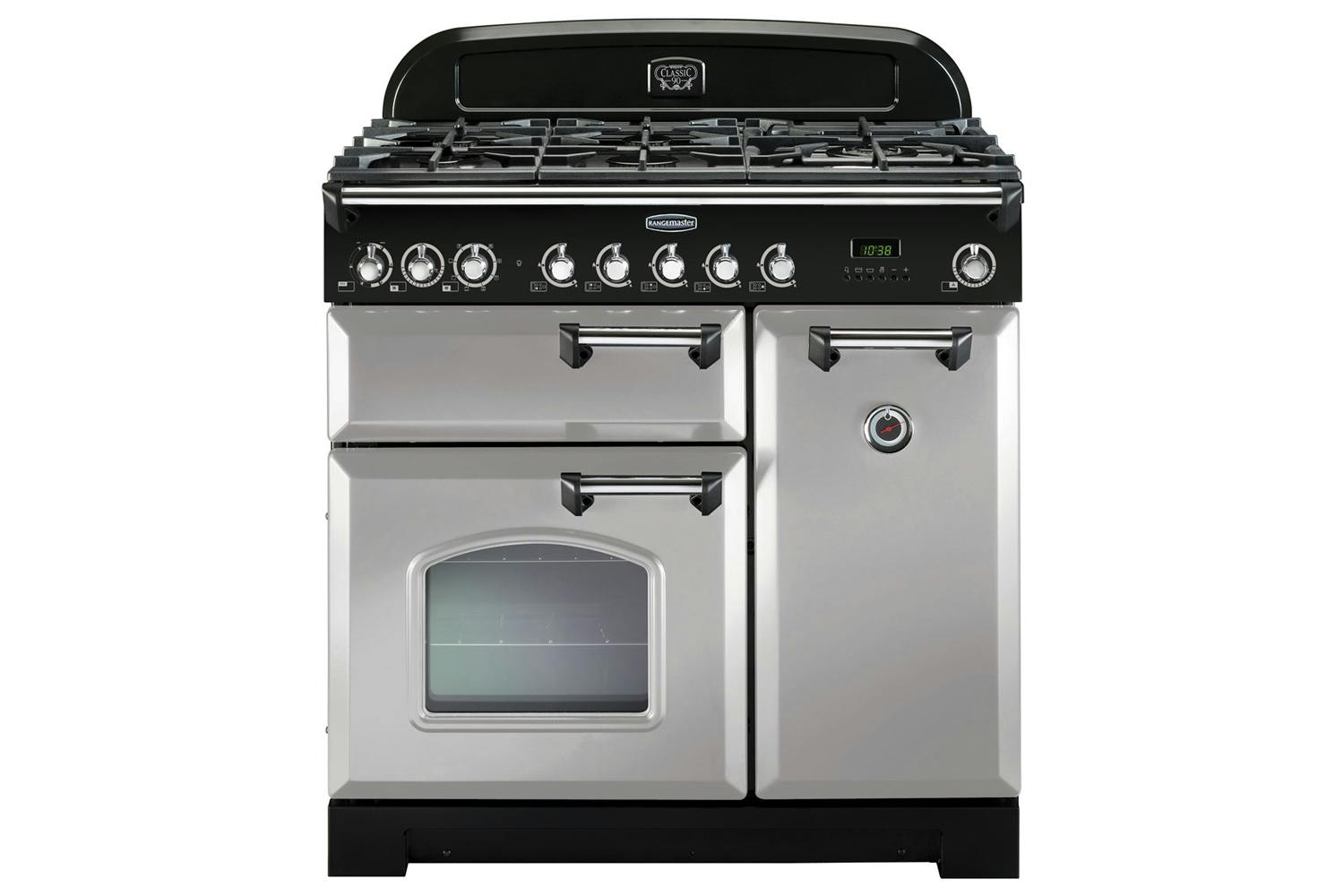 Rangemaster Classic Deluxe 90cm Dual Fuel Range Cooker | CDL90DFFRP/C | Royal Pearl