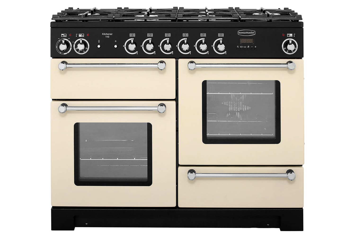 Rangemaster Kitchener 110cm Dual Fuel Range Cooker KCH110DFFCR C   KCH110DFFCRC 