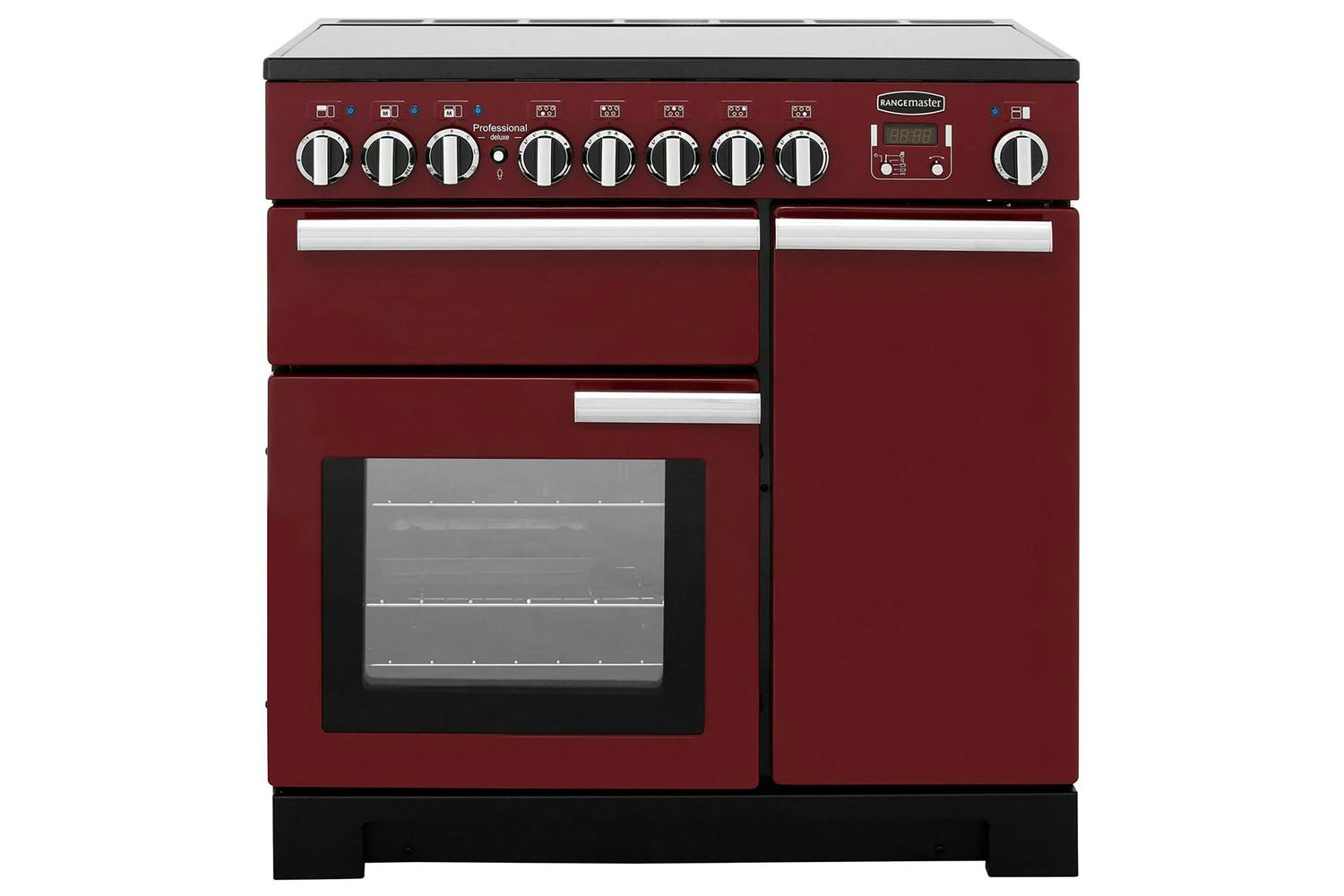 Rangemaster Professional Deluxe 90cm Electric Range Cooker | PDL90EICY/C | Cranberry