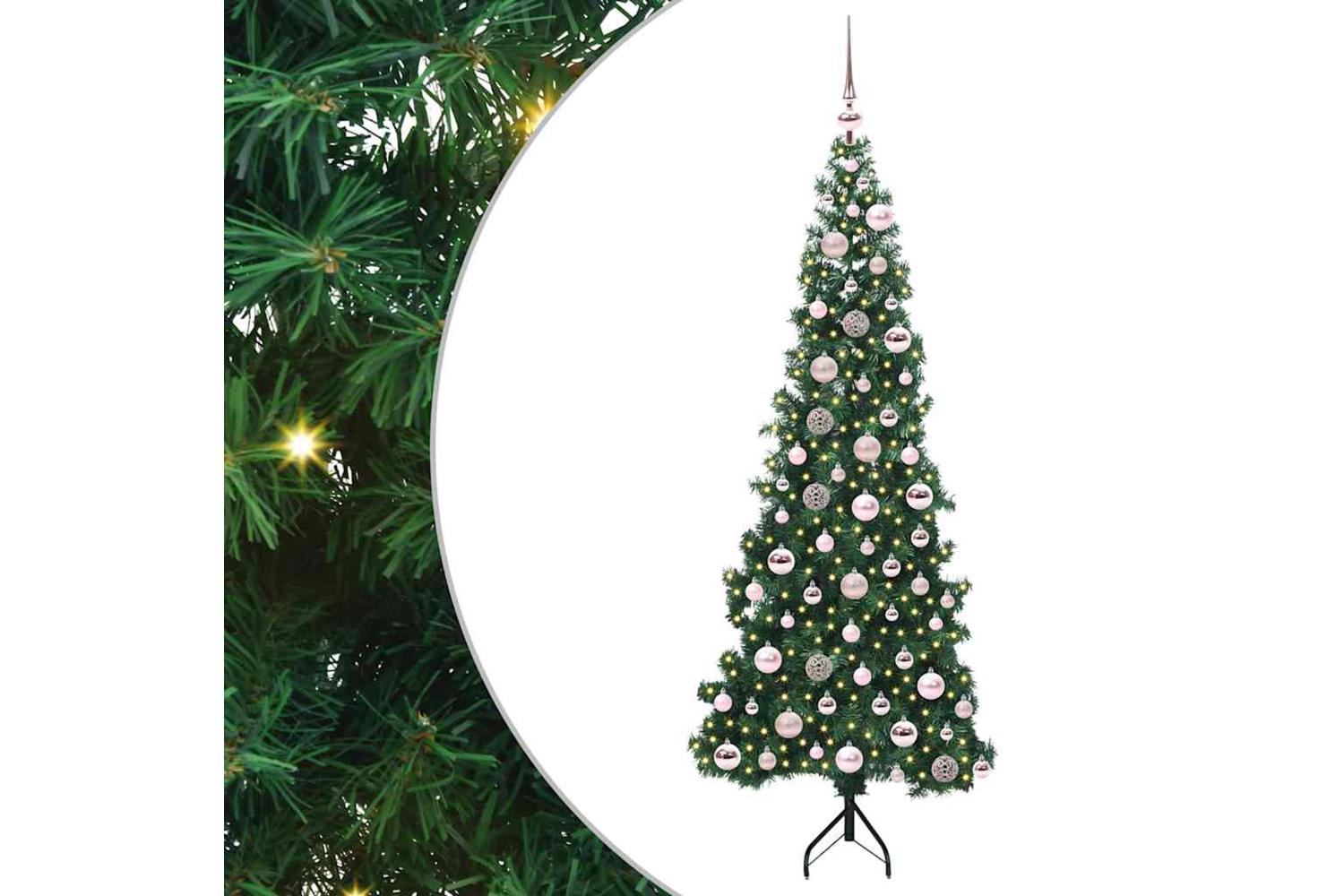 Vidaxl Corner Artificial Christmas Tree Green 180 Cm Pvc And Metal