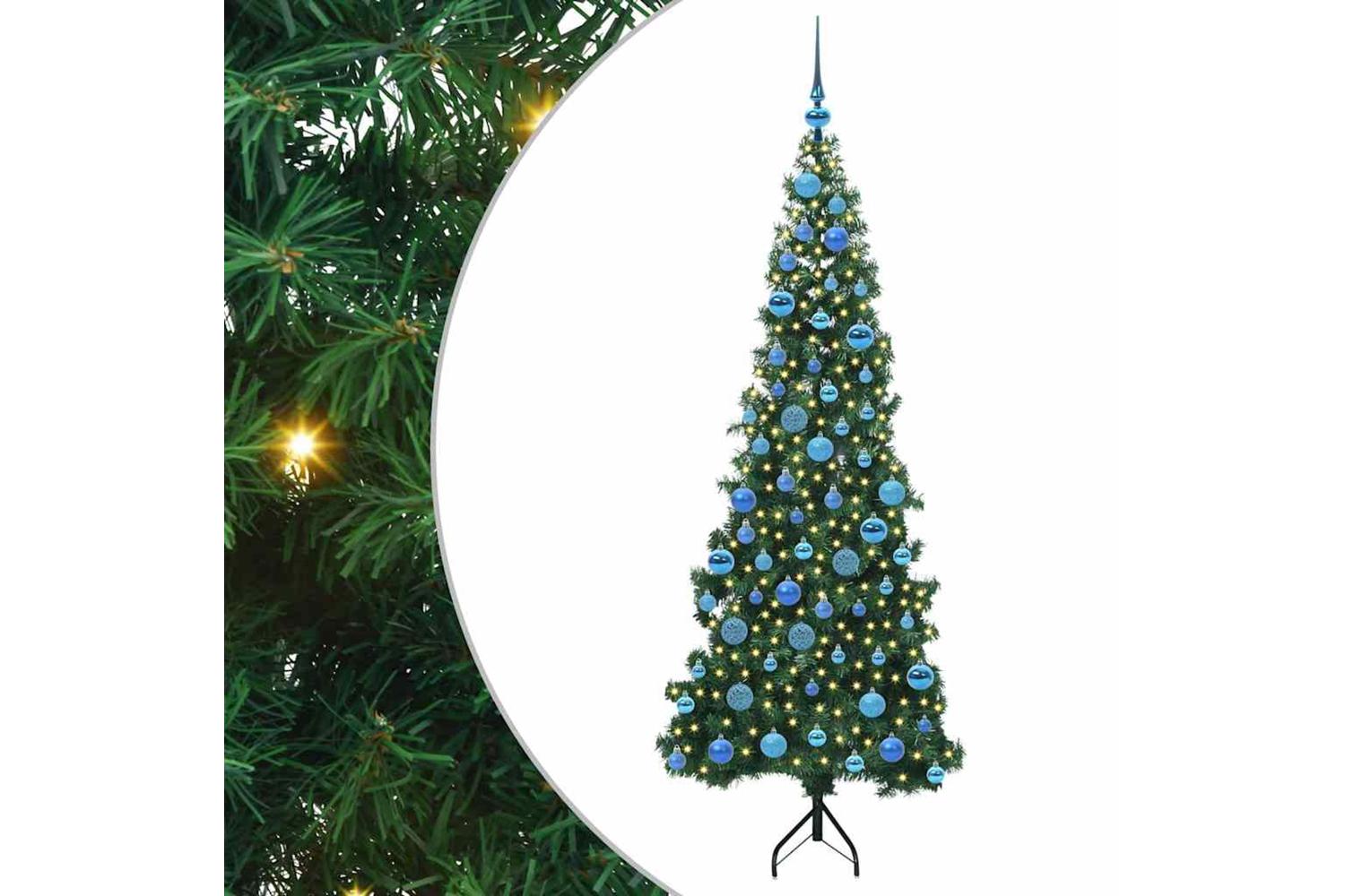 Vidaxl Corner Artificial Christmas Tree Green 180 Cm Pvc And Metal