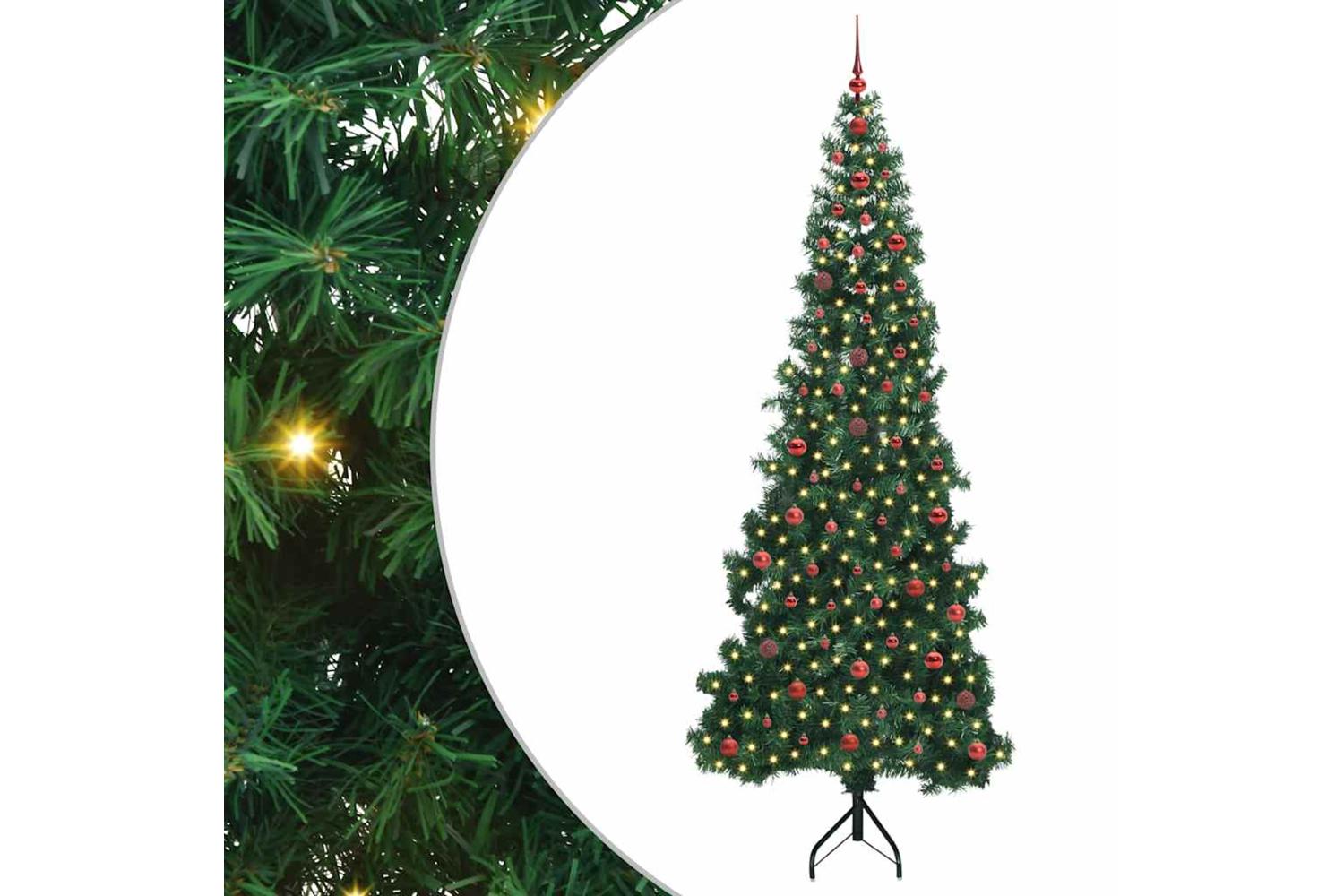 Vidaxl Corner Artificial Christmas Tree Green 240 Cm Pvc And Metal