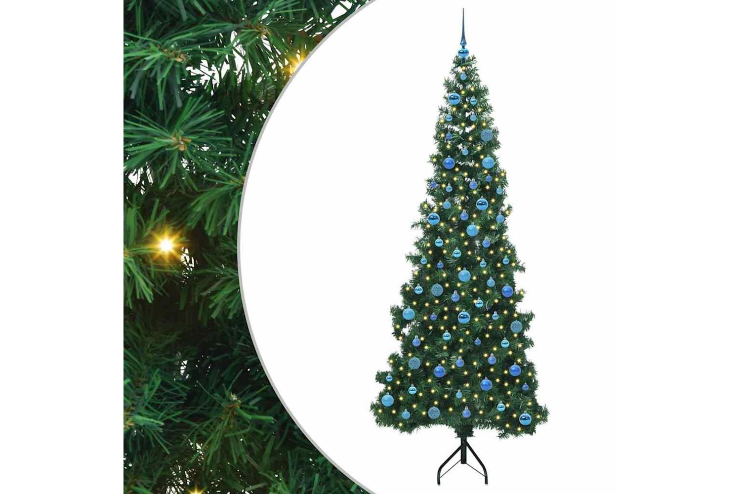 Vidaxl Corner Artificial Christmas Tree Green 240 Cm Pvc And Metal