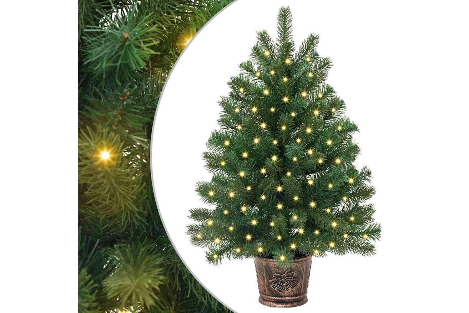 Vidaxl Artificial Christmas Tree With 150 Leds Green 65 Cm Pe And Pvc