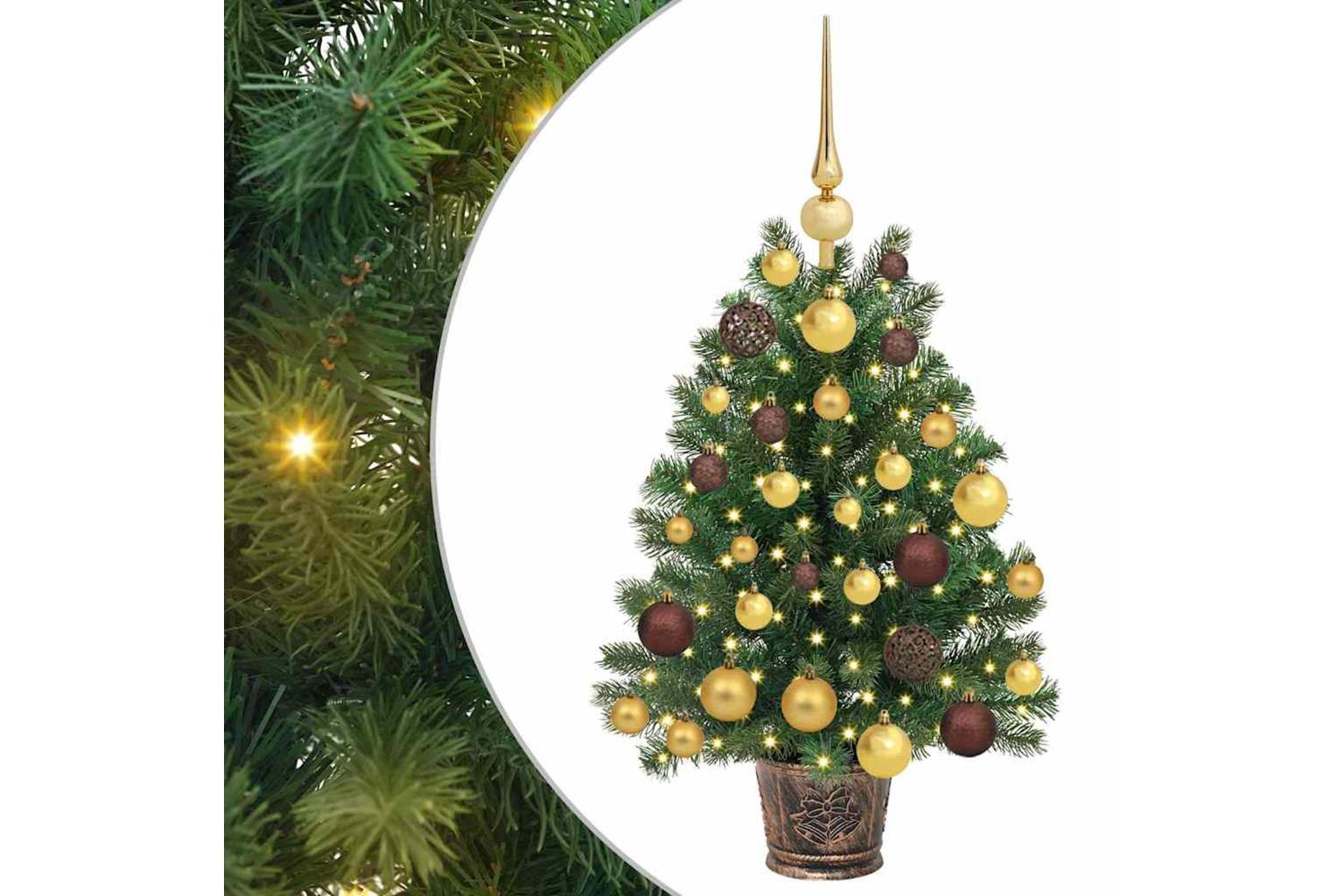 Vidaxl Artificial Christmas Tree With 150 Leds Green 75 Cm Pe And Pvc
