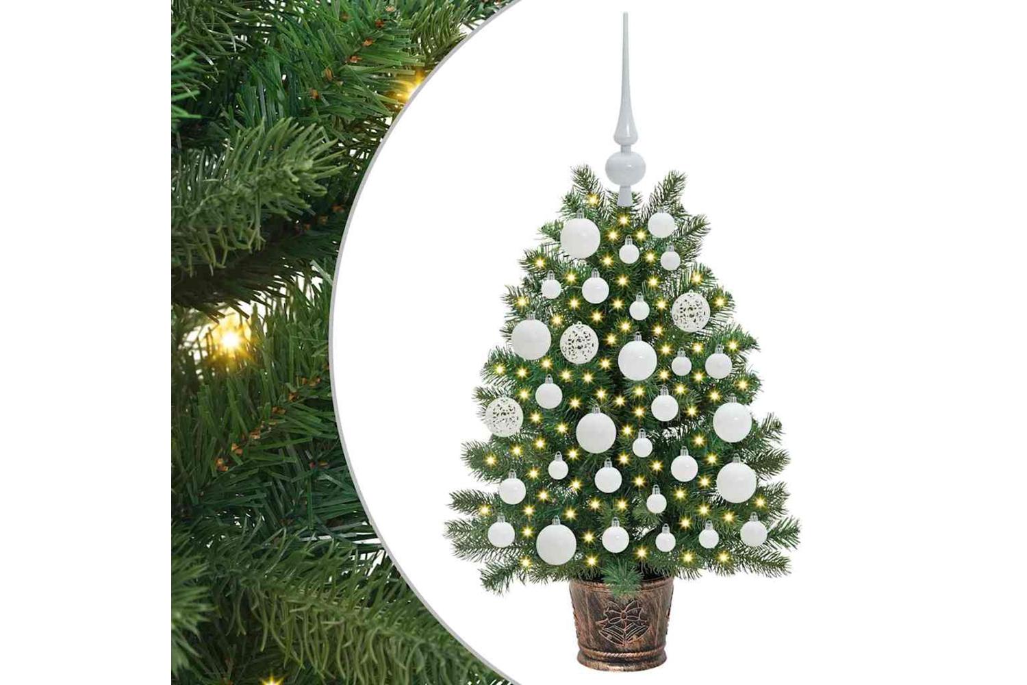 Vidaxl Artificial Christmas Tree With 150 Leds Green 75 Cm Pe And Pvc