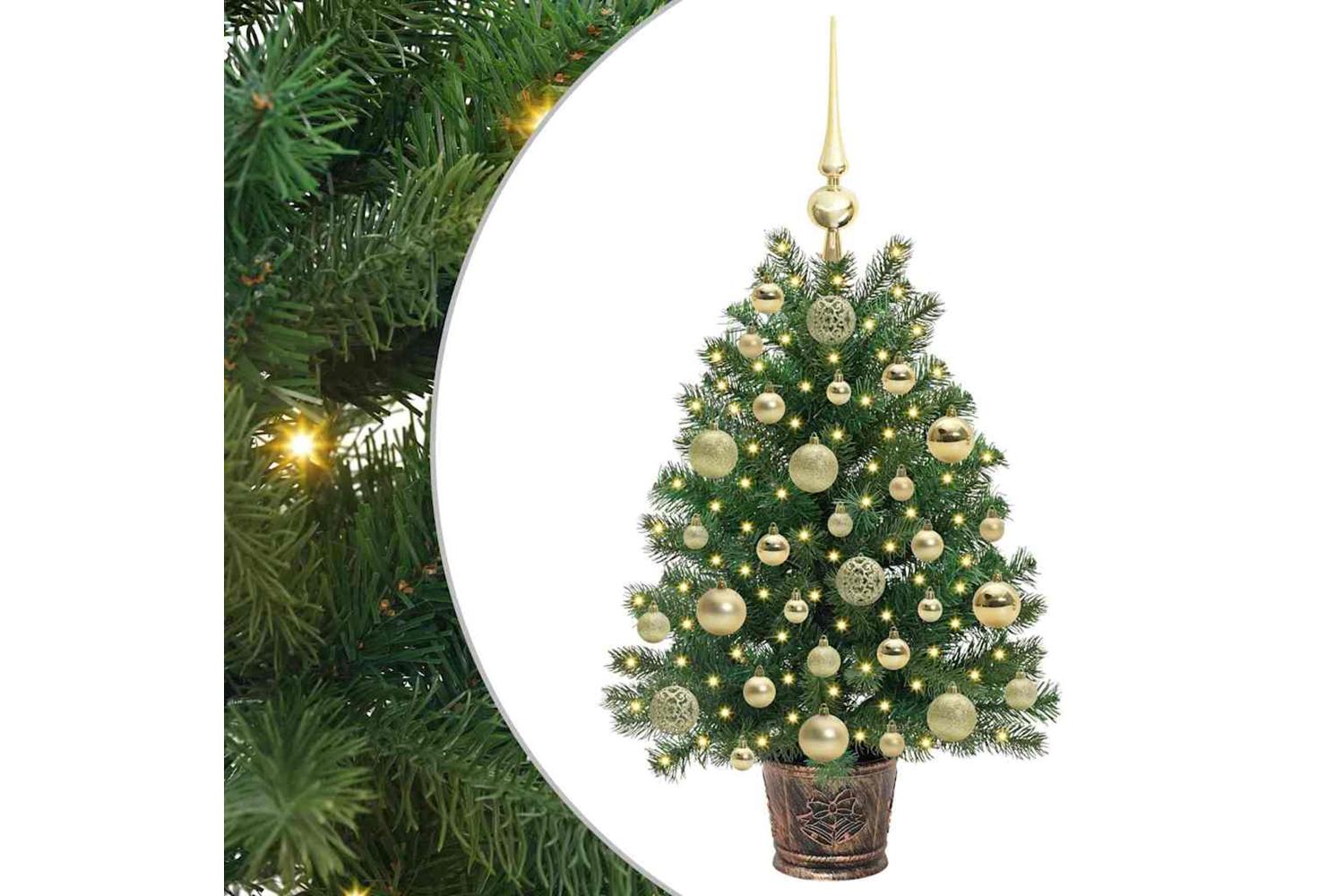 Vidaxl Artificial Christmas Tree With 150 Leds Green 75 Cm Pe And Pvc