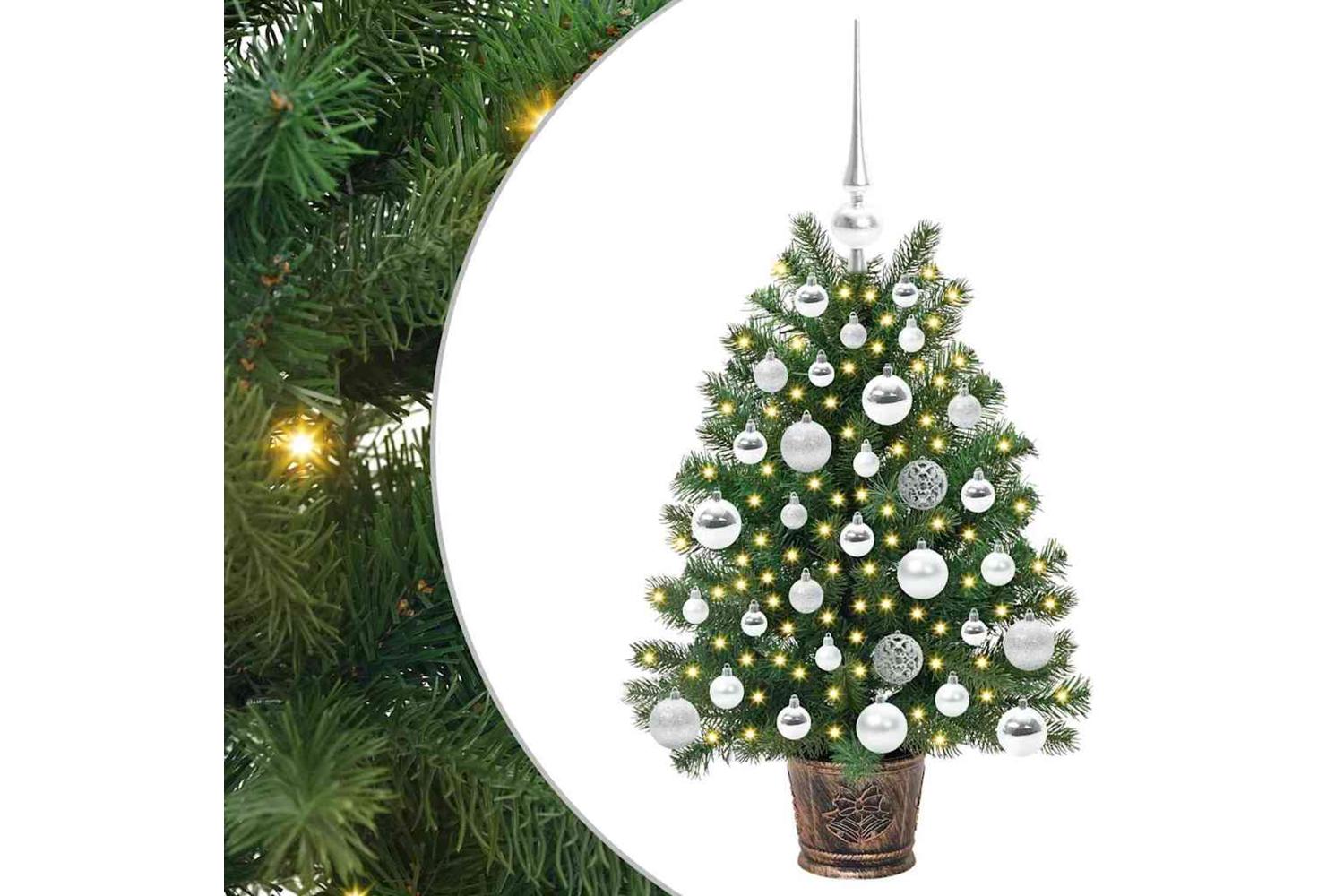 Vidaxl Artificial Christmas Tree With 150 Leds Green 75 Cm Pe And Pvc