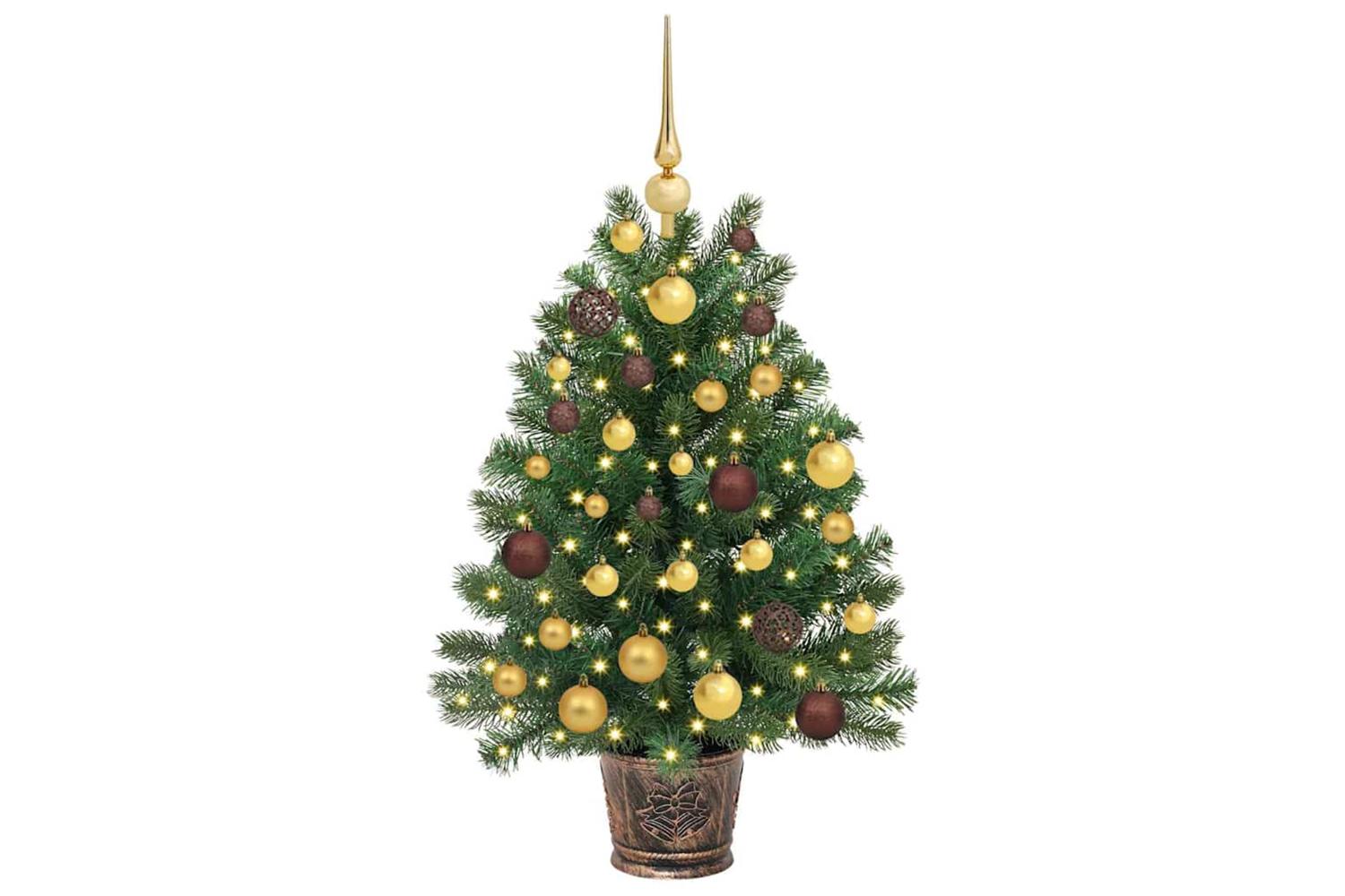 Vidaxl Artificial Christmas Tree With 150 Leds Green 95 Cm Pe And Pvc