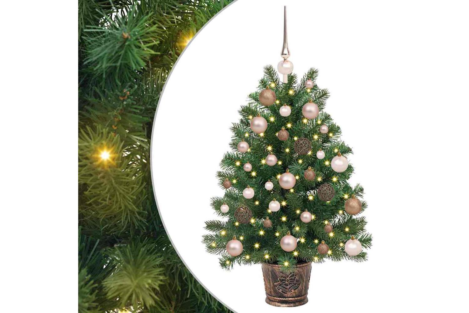 Vidaxl Artificial Christmas Tree With 150 Leds Green 95 Cm Pe And Pvc