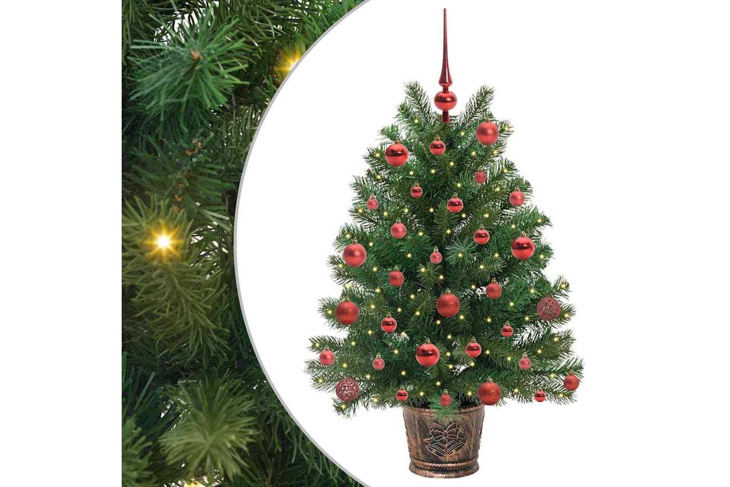 Vidaxl Artificial Christmas Tree With 150 Leds Green 95 Cm Pe And Pvc
