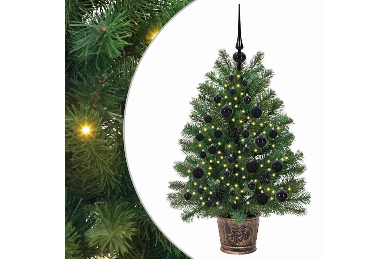 Vidaxl Artificial Christmas Tree With 150 Leds Green 95 Cm Pe And Pvc