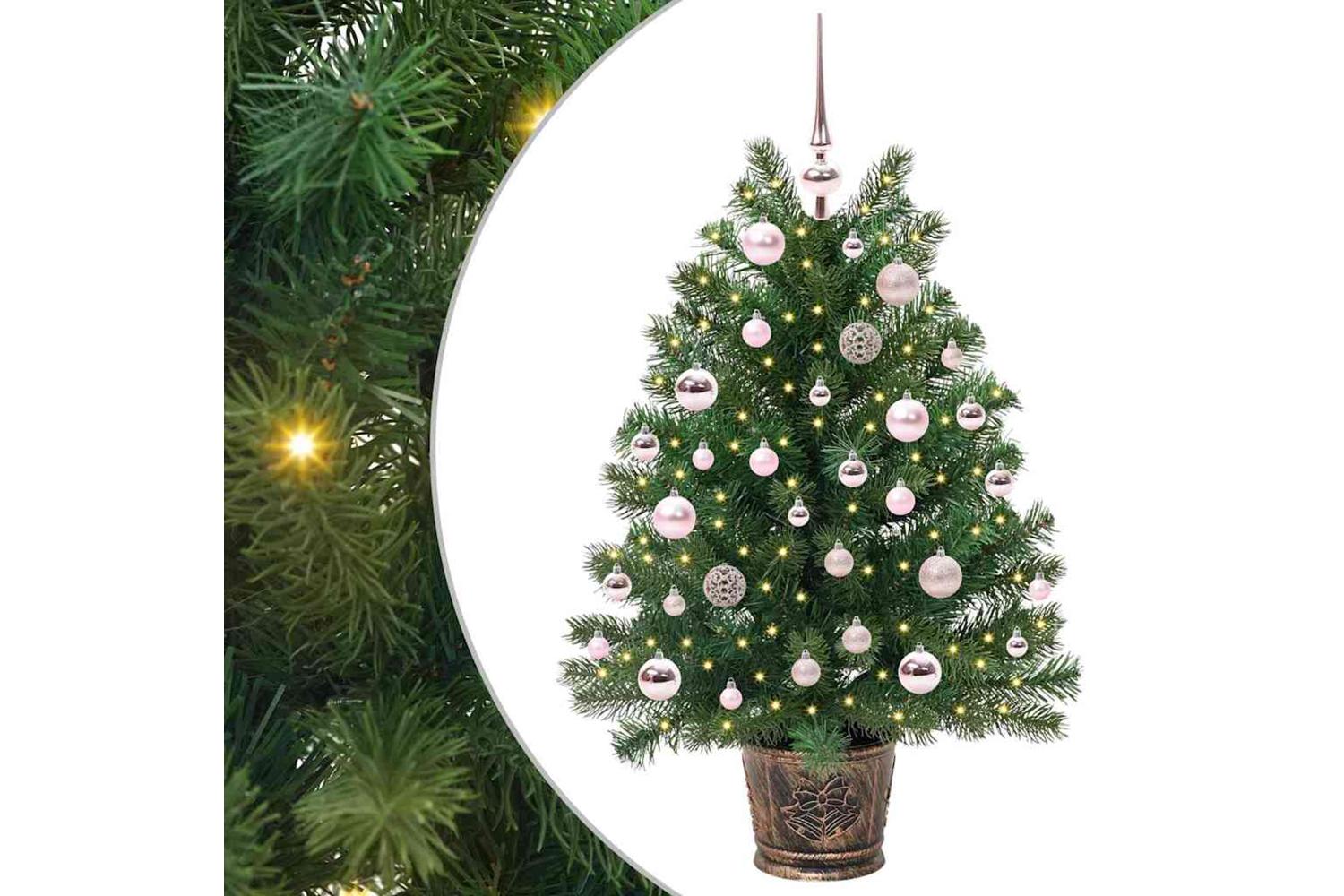 Vidaxl Artificial Christmas Tree With 150 Leds Green 95 Cm Pe And Pvc
