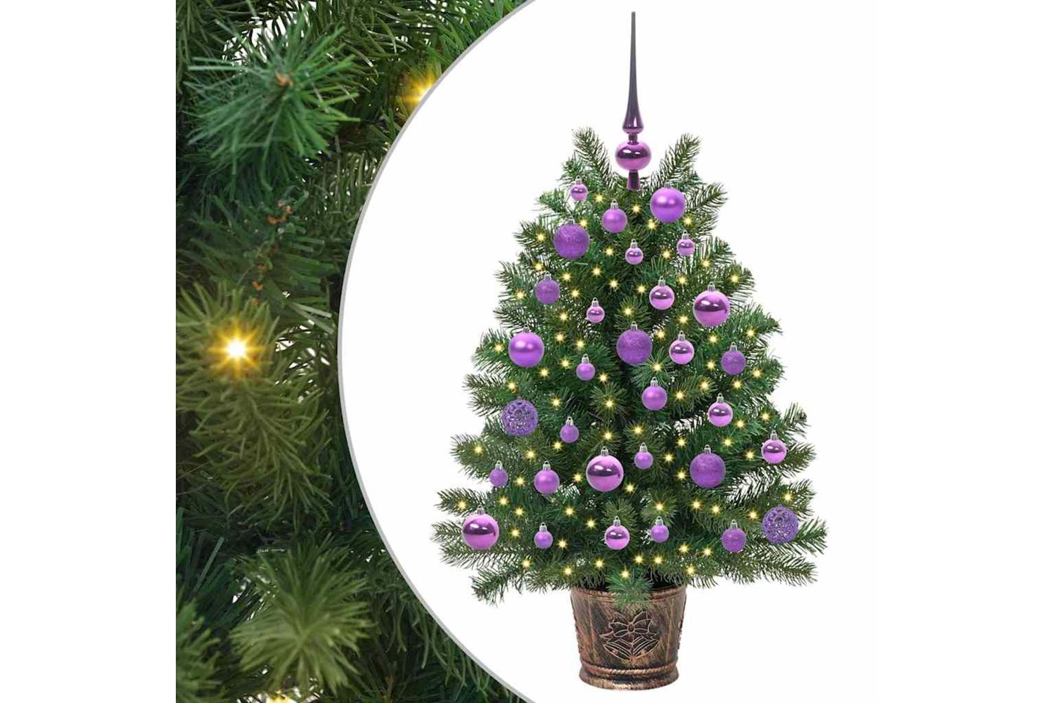 Vidaxl Artificial Christmas Tree With 150 Leds Green 95 Cm Pe And Pvc