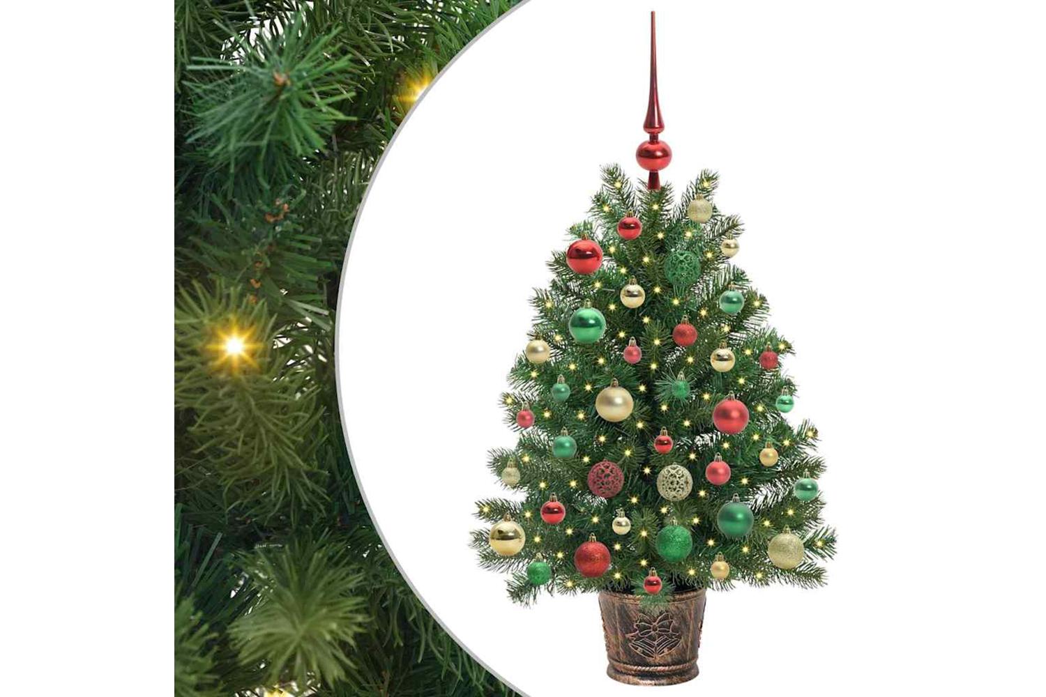 Vidaxl Artificial Christmas Tree With 150 Leds Green 95 Cm Pe And Pvc