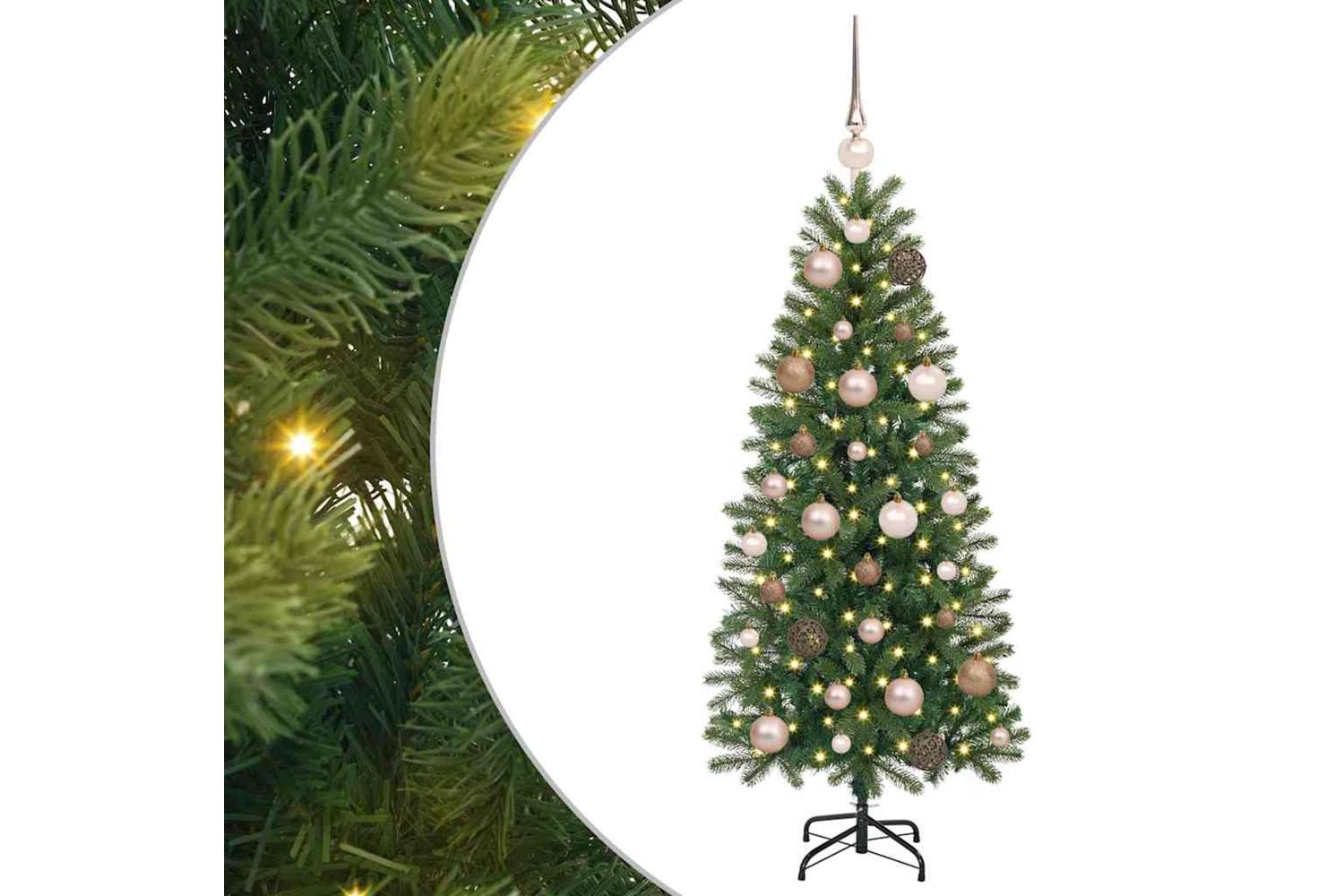 Vidaxl Artificial Christmas Tree With 150 Leds Green 120 Cm Pe And Pvc