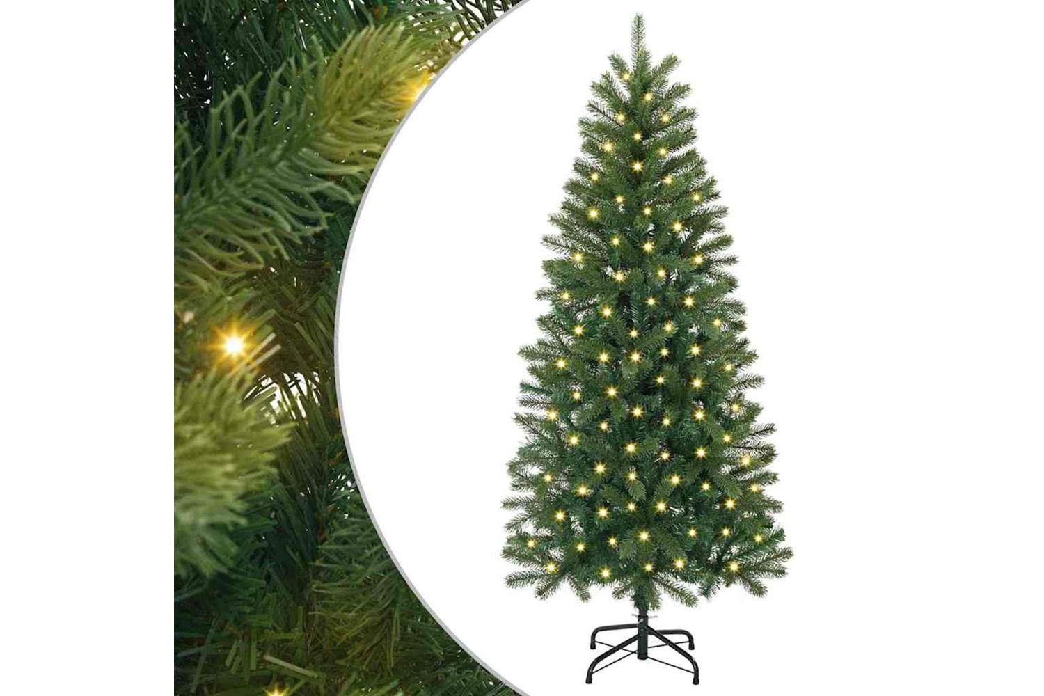 Vidaxl Artificial Christmas Tree With 150 Leds Green 150 Cm Pe And Pvc