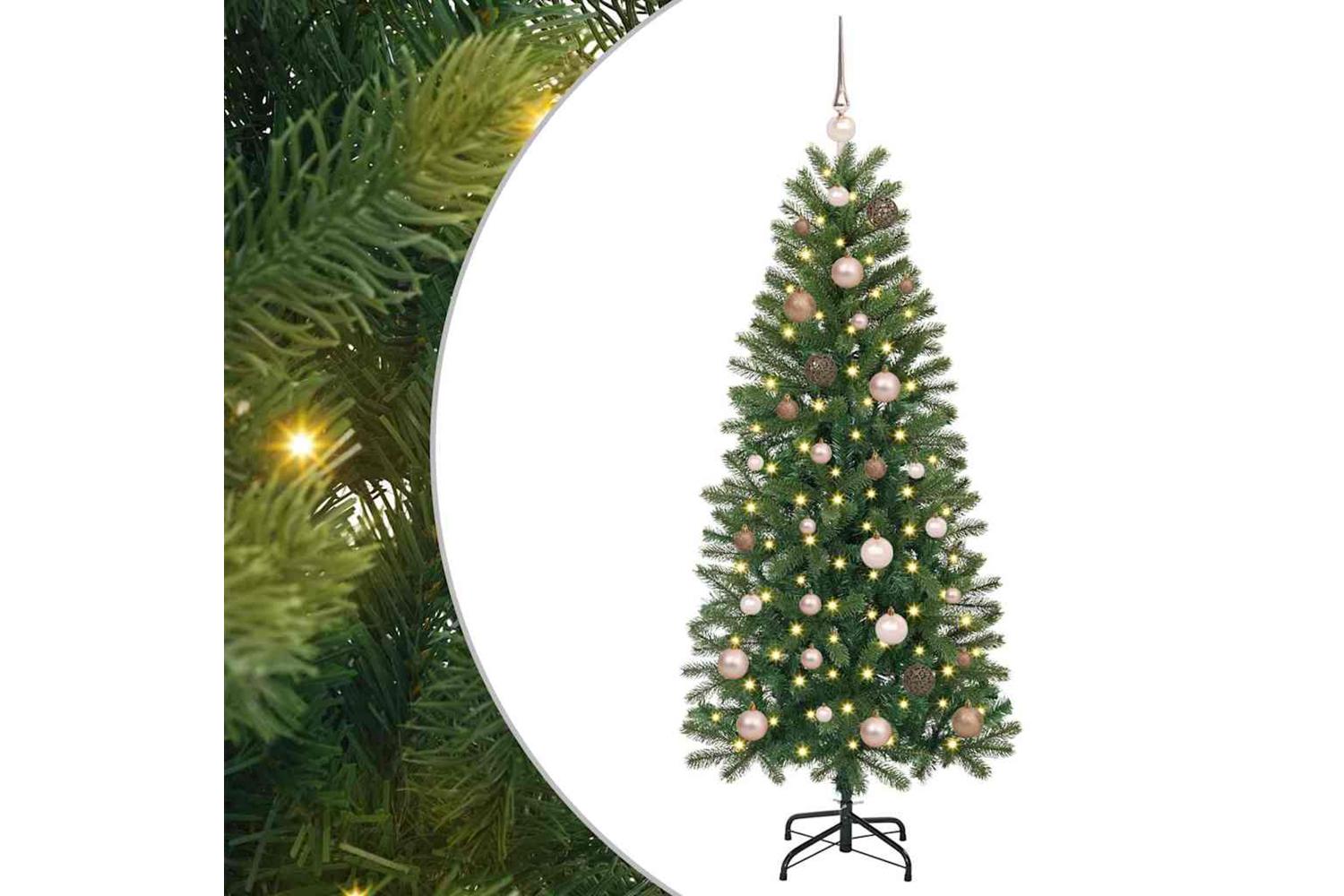 Vidaxl Artificial Christmas Tree With 150 Leds Green 150 Cm Pe And Pvc