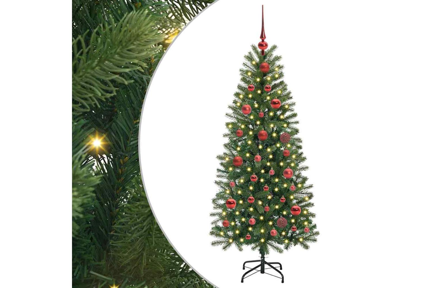 Vidaxl Artificial Christmas Tree With 150 Leds Green 150 Cm Pe And Pvc
