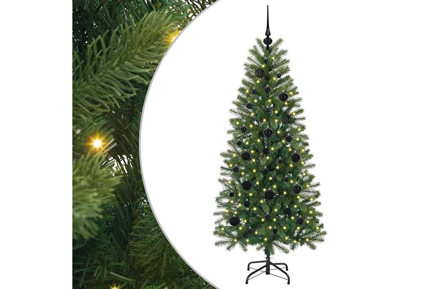 Vidaxl Artificial Christmas Tree With 150 Leds Green 150 Cm Pe And Pvc