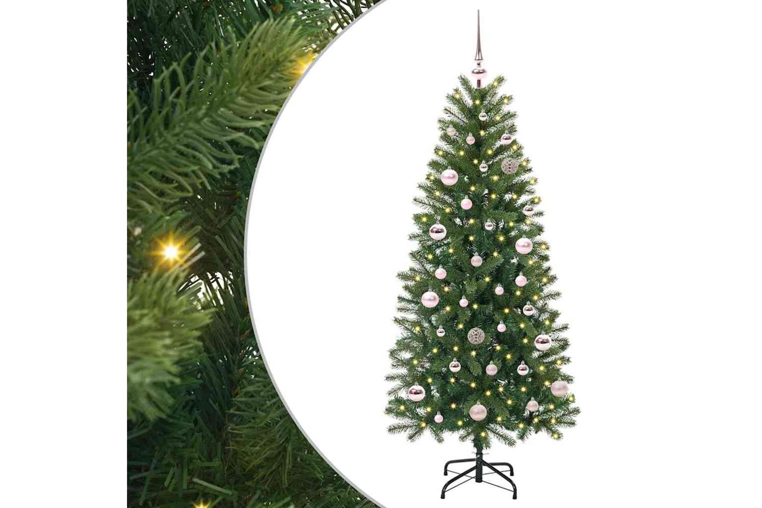 Vidaxl Artificial Christmas Tree With 150 Leds Green 150 Cm Pe And Pvc