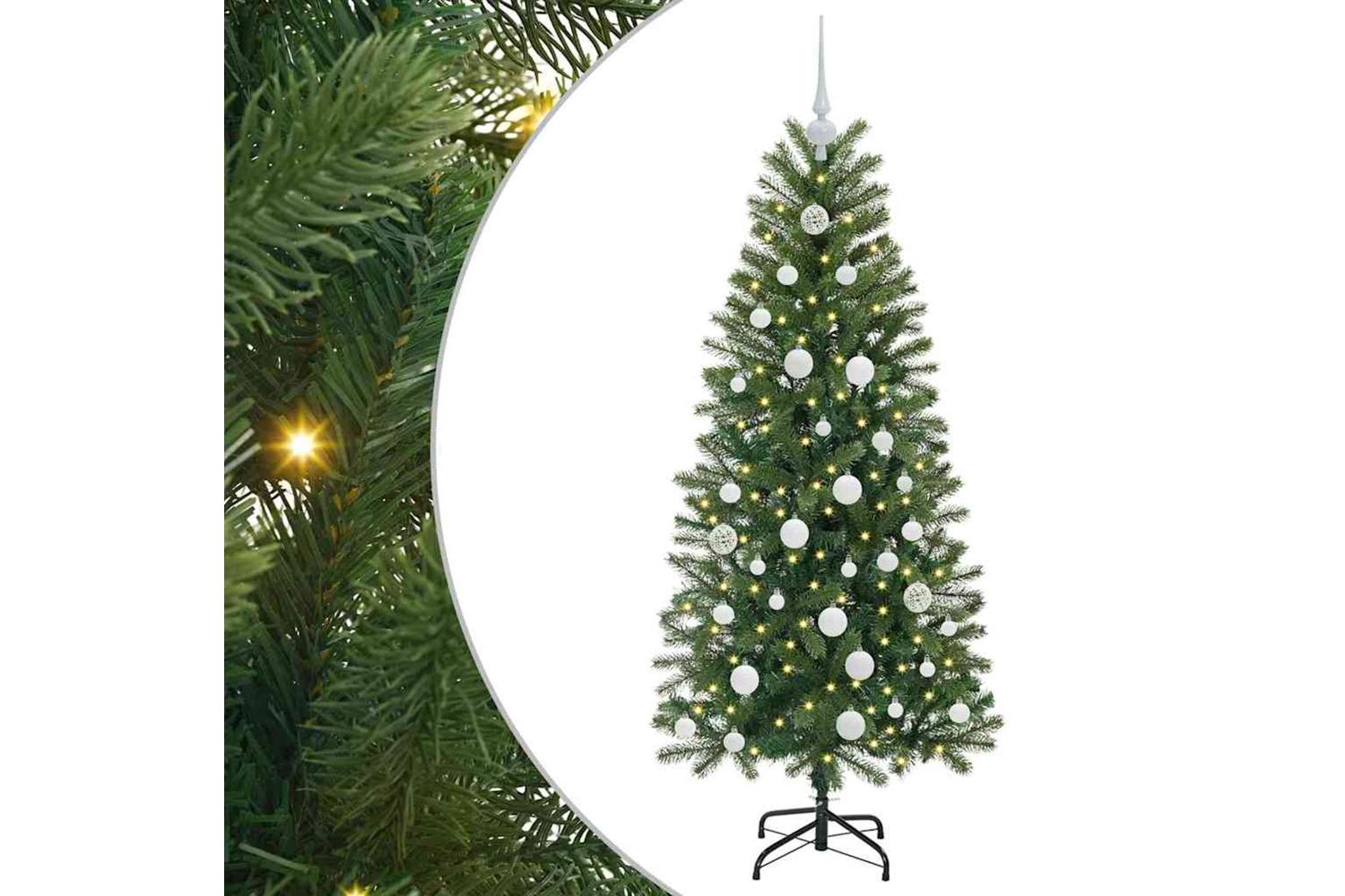 Vidaxl Artificial Christmas Tree With 150 Leds Green 150 Cm Pe And Pvc