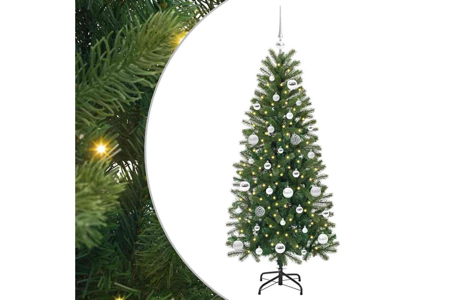 Vidaxl Artificial Christmas Tree With 150 Leds Green 150 Cm Pe And Pvc