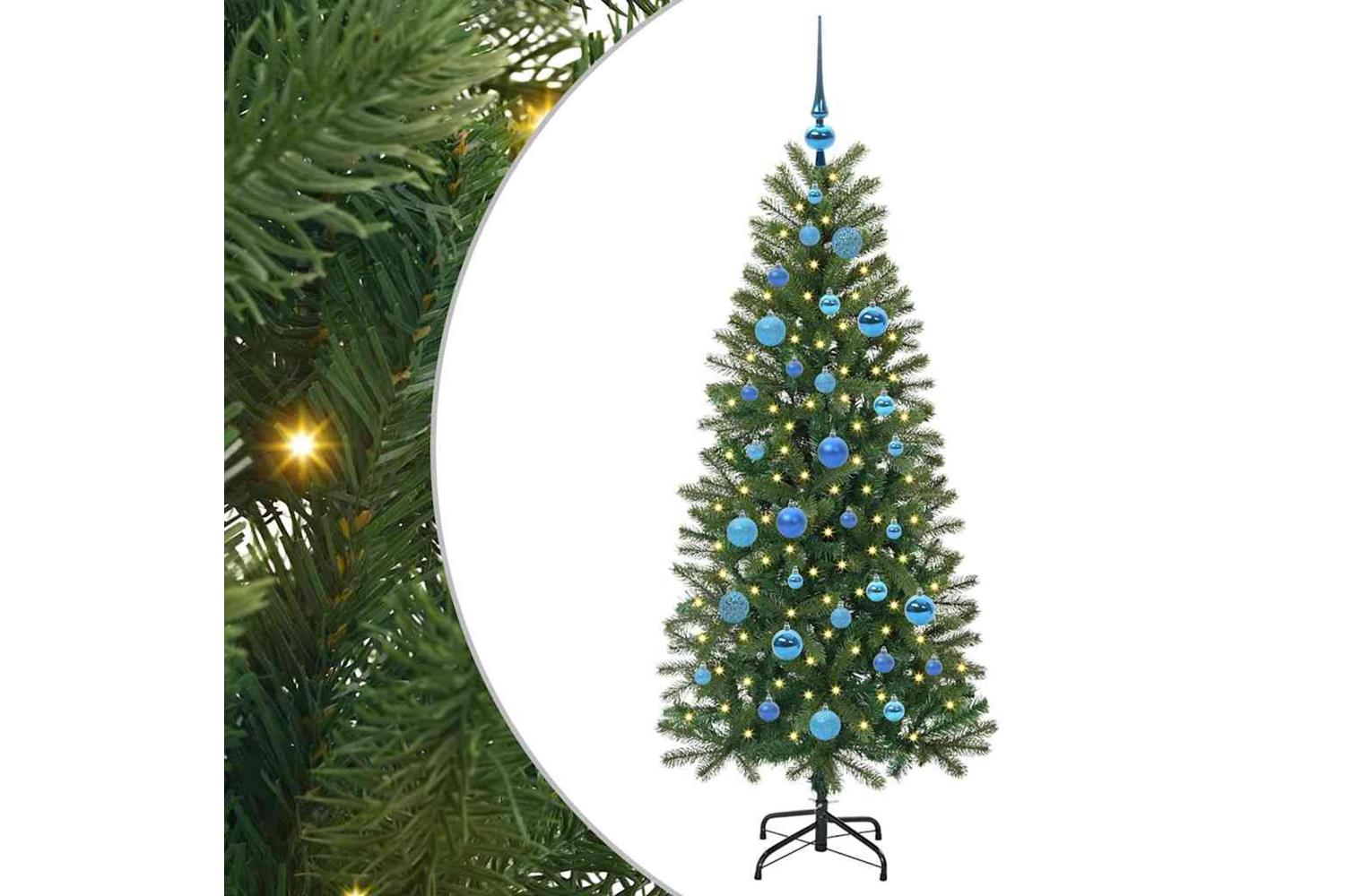 Vidaxl Artificial Christmas Tree With 150 Leds Green 150 Cm Pe And Pvc