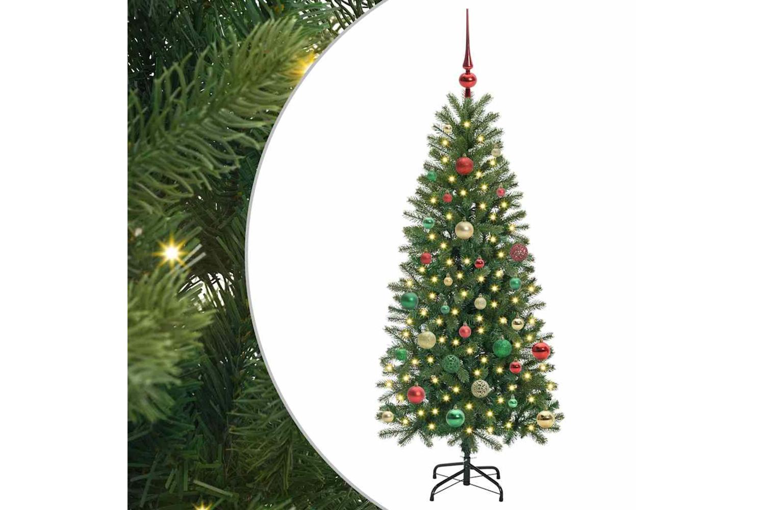 Vidaxl Artificial Christmas Tree With 150 Leds Green 150 Cm Pe And Pvc