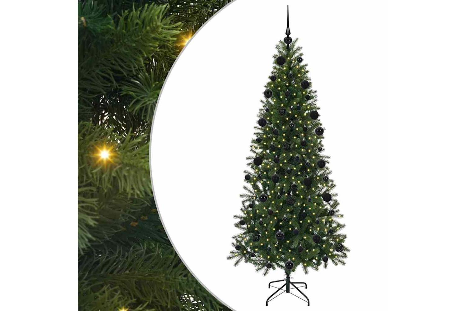 Vidaxl Artificial Christmas Tree With 300 Leds Green 210 Cm Pe And Pvc