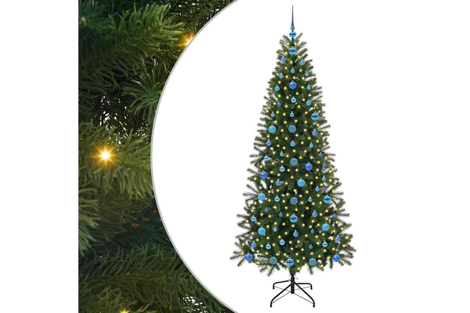 Vidaxl Artificial Christmas Tree With 300 Leds Green 210 Cm Pe And Pvc
